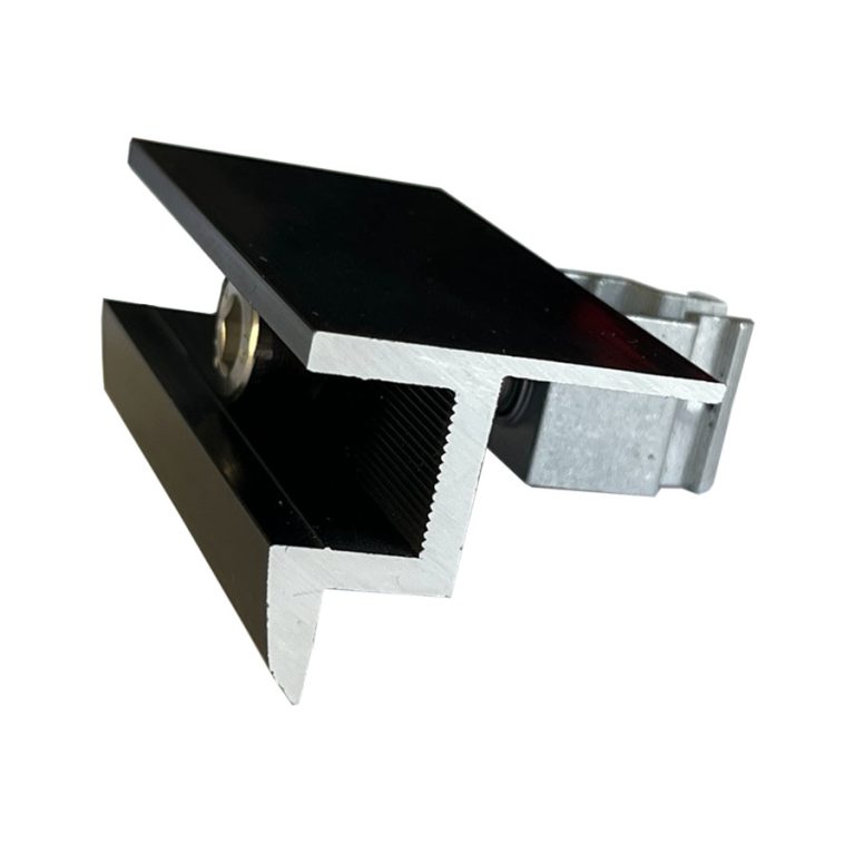 Produktbild für Endklemme mit Klick-System (schwarz- eloxiert)