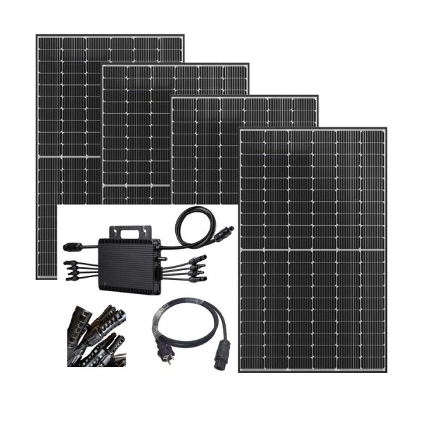 Produktbild für Set Kleinkraftwerk - 4 x PV-Modul und 1 x Wechselrichter 1500W