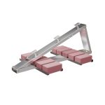 Beispielanwendung für die Verwendung der Auflastschienen für unsere FlatFlex Flachdach-Aufständerung