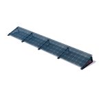FlatFlex Set - Mit dieser Aufständerung können 4 PV Module quer nebeneinander auf dem Flachdach montiert werden. Neigungswinkel einstellbar (10°/15°/20°).