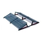 Ost-West-Ausrichtung - Aufständerung mit 2x2 PV Modulen hintereinander, in Ost-West oder Süd-Ausrichtung auf dem Flachdach montierbar. Neigungswinkel 10°/15°/20°