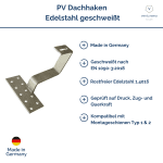 Vorteile von PV Dachhaken Edelstahl geschweißt