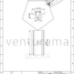 Zeichnung für Mittelklemme mit Klick-System (schwarz- eloxiert)