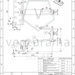 Zeichnung für Sonder-Dachhaken 3-fach-verstellbar (1.4016- MT8x30x160mm in A2 1.4301)