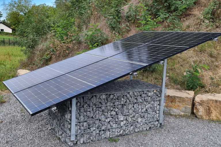 Steinkorbsystem für PV-Anlagen: Cestino Solare