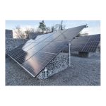Produktbild: Seitenansicht der PV Unterkonstruktion Cestino Solare Plurale mit PV Modulen.