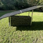 Seitenansicht: Cestino Solare Singolare – Solaranlage für den Garten