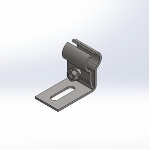 Produktbild Rundfalzklemme aus Edelstahl (A2 1.4301) für PV Montage auf Blechfalzdächern