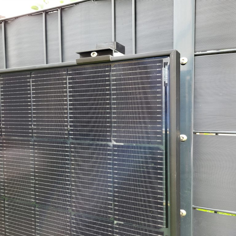 Balkonkraftwerk Halterung für Balkon und Zaun - Set für 1 PV Modul