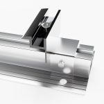 Wandbefestigung - Trapezschiene mit Endklemme und Abrutschsicherung