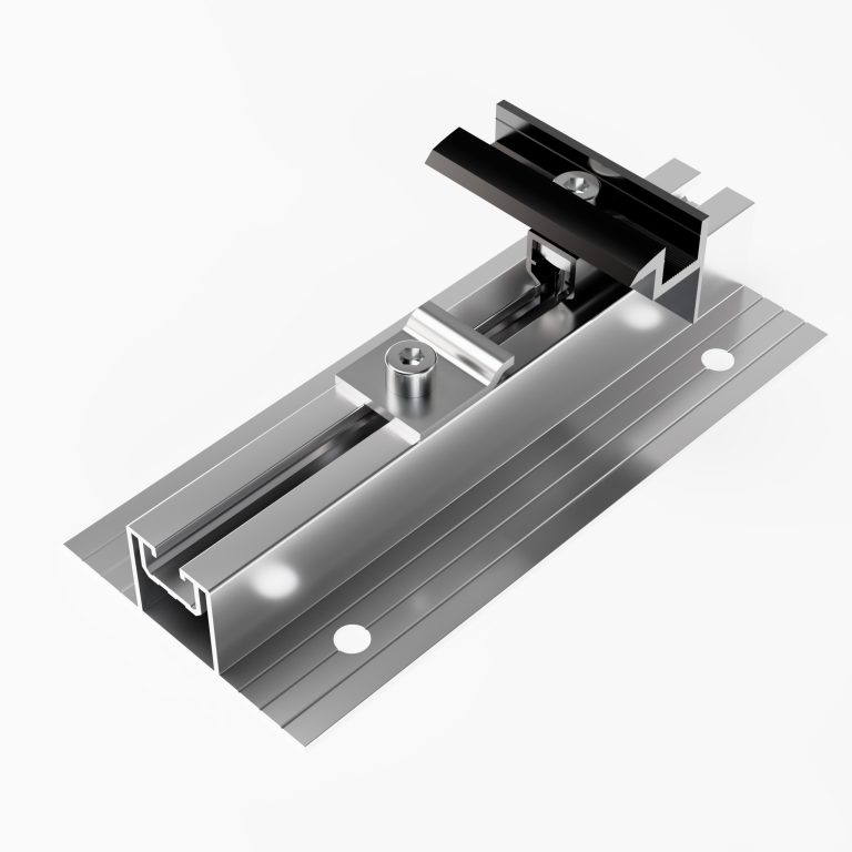 Wandbefestigung - Trapezschiene mit Endklemme