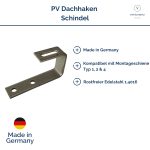 Vorteile PV Dachhaken Schindel Edelstahl