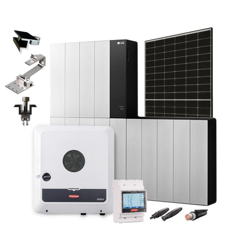 Produktbild PV Anlage Set für Ziegeldach mit Fronius Wechselrichter, LG Speicher und Unterkonstruktion