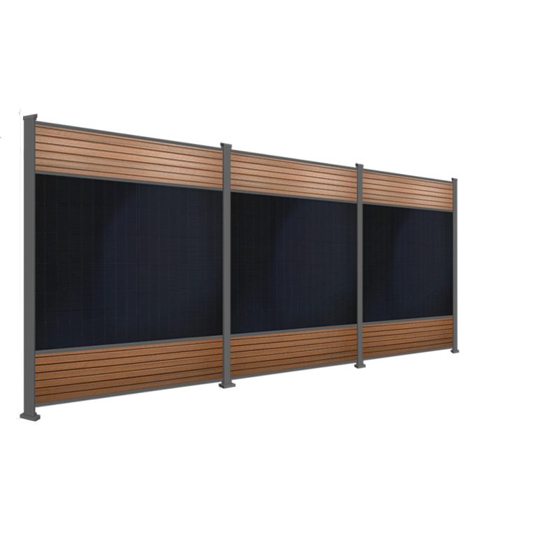 Produktbild FlexPVence Solarzaun 1,80m hoch mit drei PV Modulen