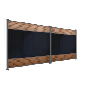 Produktbild - FlexPVence Solarzaun 1,80m hoch mit zwei PV Modulen