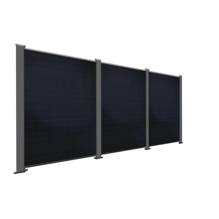 Produktbild PowerPVence Solarzaun 1,80m hoch mit drei PV Modulen