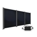 Produktbild PowerPVence Solarzaun 1,80m hoch mit drei PV Modulen und Wechselrichter