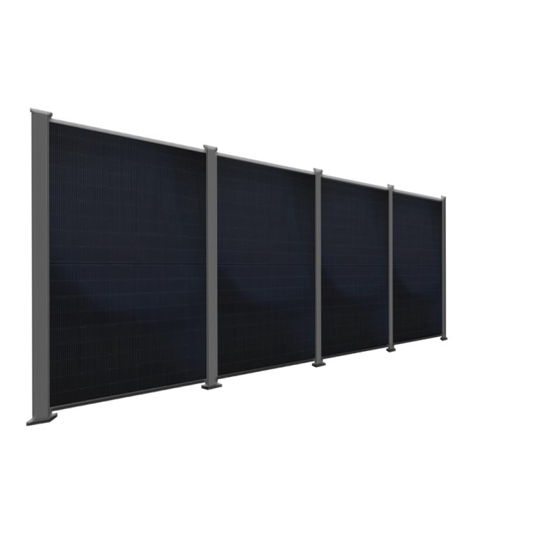 Produktbild PowerPVence Solarzaun 1,80m hoch mit vier PV Modulen