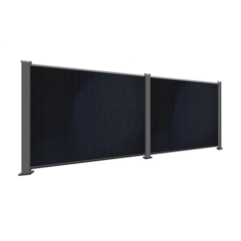 Produktbild BasicPVence Solarzaun 1,20m hoch mit zwei PV Modulen