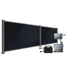 Produktbild BasicPVence Solarzaun 1,20m hoch mit zwei PV Modulen und Speicher