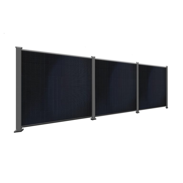 Produktbild BasicPVence Solarzaun 1,20m hoch mit drei PV Modulen