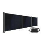Produktbild BasicPVence Solarzaun 1,20m hoch mit drei PV Modulen und Wechselrichter