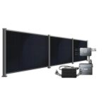 Produktbild BasicPVence Solarzaun 1,20m hoch mit drei PV Modulen und Speicher