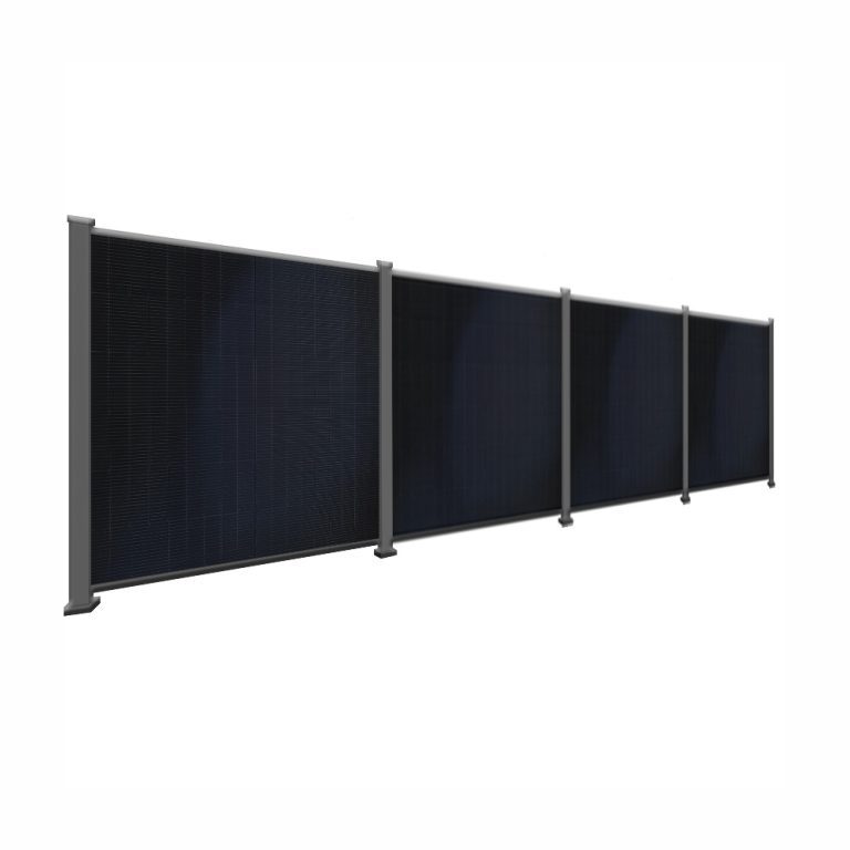 Produktbild BasicPVence Solarzaun 1,20m hoch mit vier PV Modulen