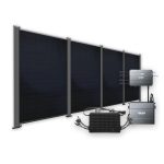 Produktbild PowerPVence Solarzaun 1,80m hoch mit vier PV Modulen und Speicher