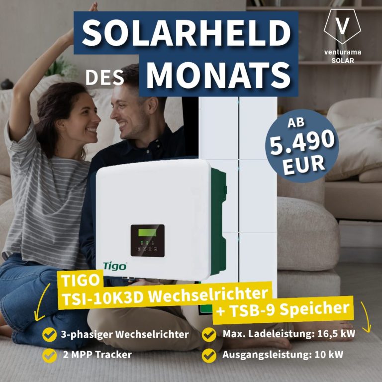 Solarheld Tigo TSI-10K3D Wechselrichter 10 kW mit TSB-9 Batteriespeicher