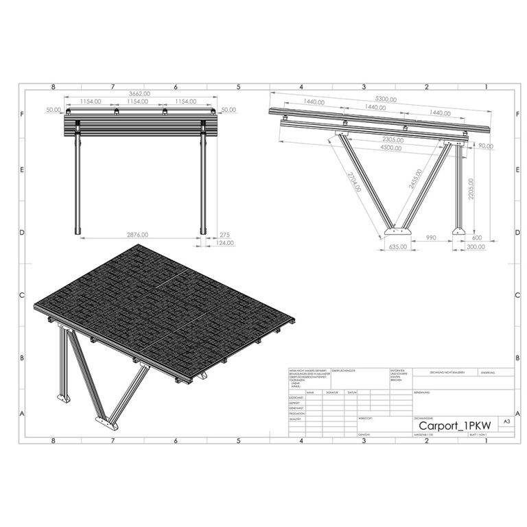 Produktbild Solarport Venturama Zeichnung
