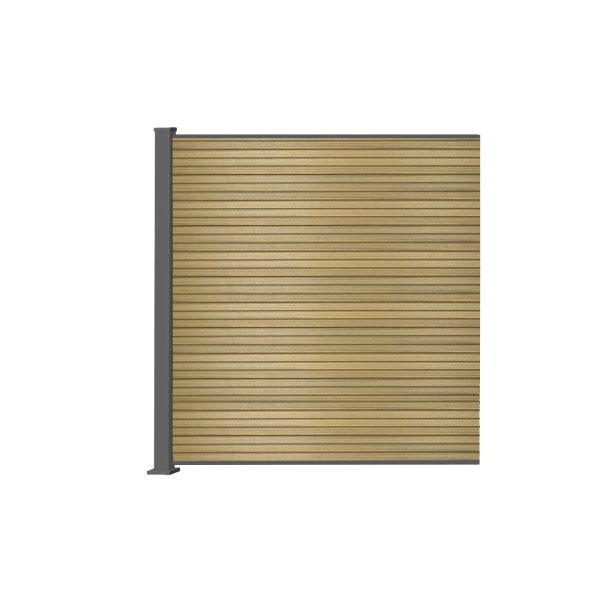 Produktbild: FlexPVence WPC Zaunelemente inkl. Eckfosten 2 m Cedar