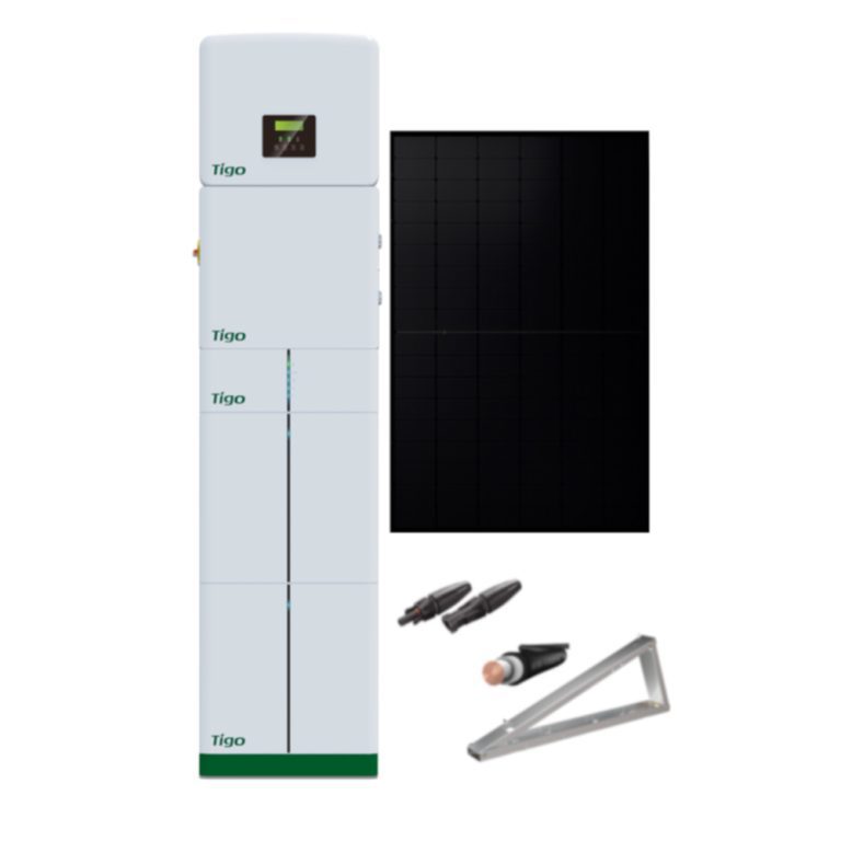 Produktbild PV Anlage 6.4 kWp mit Tigo TSI Wechselrichter und TSB Speicher 6.2 kWh Flachdach