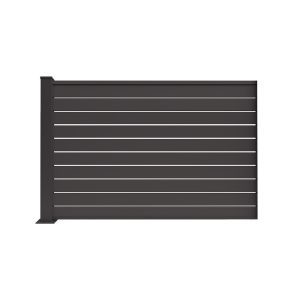 Produktbild: BasicPVence Solarzaun 1,25 x 1,84 m Zaunelemente inkl. Pfosten