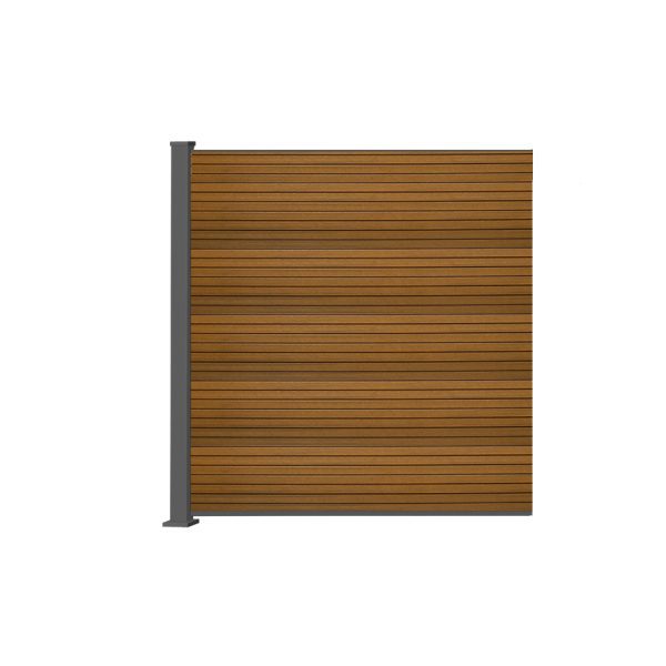 Produktbild: FlexPVence WPC Zaunelemente inkl. Eckfosten 2 m Teak