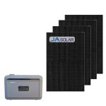 Produktbild: Balkonkraftwerk mit 4x Ja Solar PV Modulen und Growatt NEXA 2000 Solarspeicher