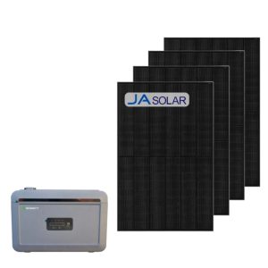 Produktbild: Balkonkraftwerk mit 4x Ja Solar PV Modulen und Growatt NEXA 2000 Solarspeicher