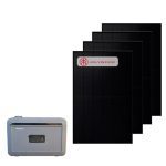 Produktbild: Balkonkraftwerk mit 4x Jolywood PV Modulen und Growatt NEXA 2000 Solarspeicher