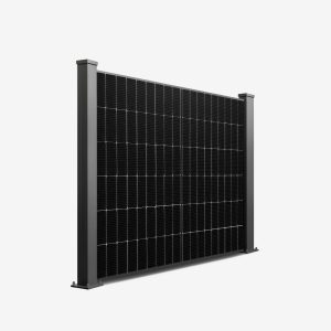 Produktbild: Rückseitre BasicPVence Solarzaun 1,25 x 1,84 m Zaunfeld mit PV Modul