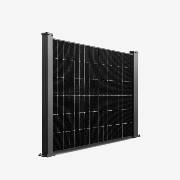 Produktbild: Rückseitre BasicPVence Solarzaun 1,25 x 1,84 m Zaunfeld mit PV Modul