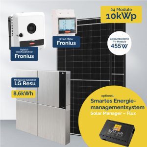 Produktbild Aktion PV Anlage 10kW mit Fronius Wechselrichter und LG Speicher 8.6